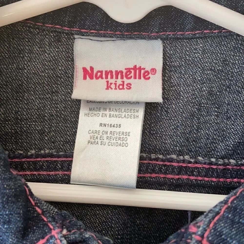 Girls Embroidered Jean Jacket - Picture 2 of 7